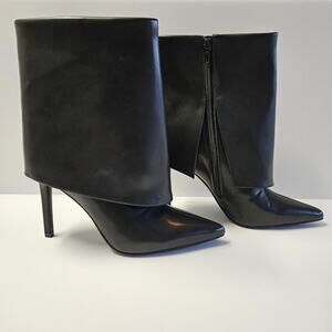 NWT INC Sabeel Cuff Booties Black Ankle Boots Size 6.5M